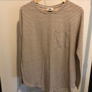 Old Navy White/Tan Long Sleeve, size S